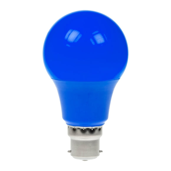 Prolite 240V 6W BC (B22) Blue LED Poly GLS Dimmable Festoon Lamp