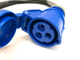 13A Plug to 16A Socket 3 Pin 230V IP44 H07RN-F Cable Adaptor