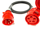 16A Plug to 32A Socket 5 Pin 400V IP44 H07RN-F Adaptor Cable