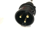 32A 3 Pin 230V IP44 2 Way 32A Sockets Soft Y Splitter H07RN-F Cable Adaptor | Black