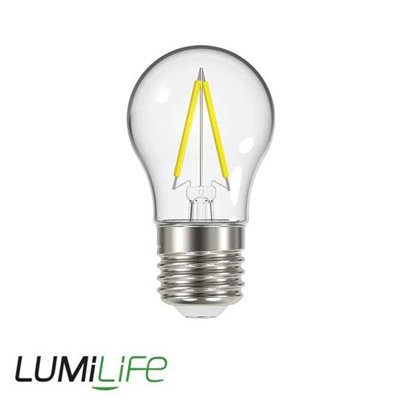 *DISCONTINUED* Lumilife 240V 2.3W ES (E27) Clear Warm White LED Glass Golf Ball Festoon Lamp