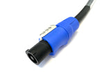 16A to 2 Way Neutrik powerCON Blue Soft Y Splitter H07RN-F Adaptor Cable | Black