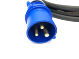 16A Blue PCE Plug 3 Pin 240V