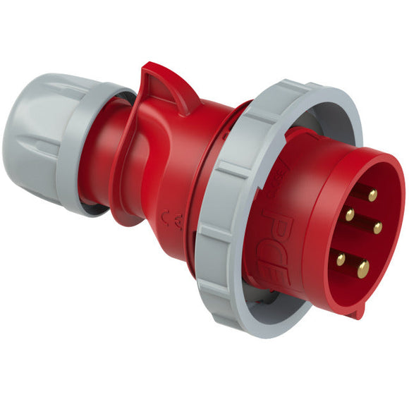 PCE 32A 5 Pin 400V 3 Phase IP67 Red Plug and Socket Connectors