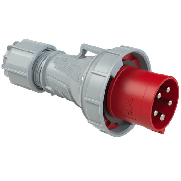 PCE 63A 5 Pin 400V 3 Phase IP67 Red Plug and Socket Connectors