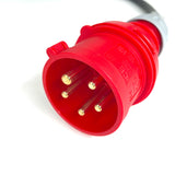 16A 5 Pin 400V IP44 3 Way 16A Sockets Soft Y Splitter H07RN-F Cable Adaptor
