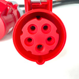 16A 5 Pin 400V IP44 3 Way 16A Sockets Soft Y Splitter H07RN-F Cable Adaptor