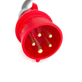 16A 5 Pin 400V to 16A 3 Pin 230V IP44 3 Way Sockets Soft Y Splitter H07RN-F Cable Adaptor