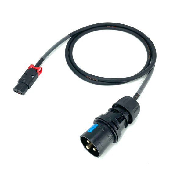 16A Plug to IEC C13 Socket 3 Pin 230V IP44 H07RN-F Cable Adaptor | Black