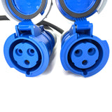 32A 3 Pin 230V IP65 2 Way 32A Sockets Soft Y Splitter H07RN-F Cable Adaptor