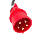32A 5 Pin 400V IP44 2 Way 32A Sockets Soft Y Splitter H07RN-F Cable Adaptor