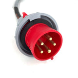 32A 5 Pin 400V to 32A 3 Pin 230V IP65 3 Way Sockets Soft Y Splitter H07RN-F Cable Adaptor