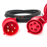 32 Amp 5 Pin 400V IP44 6mm² H07RN-F Extension Lead