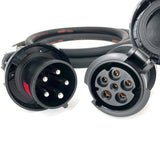 63 Amp 5 Pin 400V IP67 16mm² H07RN-F Extension Cable | Black