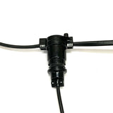 Turnock BC/B22 Adaptor to ES/E27 Festoon Pendant Lampholder - Black Cable