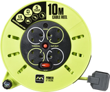 Masterplug Pro-XT 13 Amp 4 Gang Cassette Reel Mains Extension Lead - PVC Cable - 10m