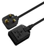 Masterplug 13 Amp 1 Gang Black Heavy Duty Mains Extension Lead - PVC Cable - 5m