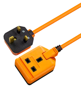 Masterplug 13 Amp 1 Gang Orange Heavy Duty Mains Extension Lead - PVC Cable - 10m