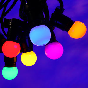 Festoon Package - Opaque Multi-Coloured LED Lamps - 7.5m + 10 BC Lamps