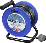 Masterplug 13 Amp 4 Gang Open Reel Mains Extension Lead - PVC Cable - 30m