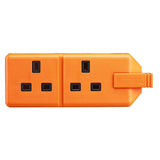 Masterplug Permaplug Heavy Duty 13A 2 Gang Trailing Socket - Orange (ELS132O-01)