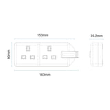 Masterplug Permaplug Heavy Duty 13A 2 Gang Trailing Socket - Orange (ELS132O-01)