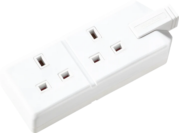 Masterplug Permaplug Heavy Duty 13A 2 Gang Trailing Socket - White (ELS132W-01)