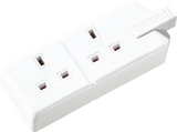 Masterplug Permaplug Heavy Duty 13A 2 Gang Trailing Socket - White (ELS132W-01)