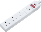 Masterplug Permaplug Heavy Duty 13A 4 Gang Fused Trailing Socket - White (ELS134W-01)