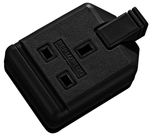 Masterplug Permaplug Heavy Duty 13A 1 Gang Trailing Socket - Black (ELS13B-01)