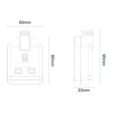 Masterplug Permaplug Heavy Duty 13A 1 Gang Trailing Socket - White (ELS13W-01)