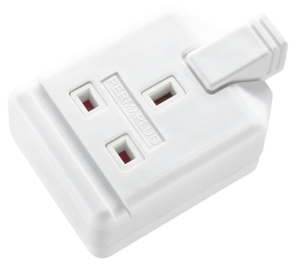 Masterplug Permaplug Heavy Duty 13A 1 Gang Trailing Socket - White (ELS13W-01)