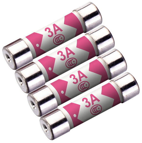 Masterplug 3A Fuses - Pack of 4 (FUSE3)