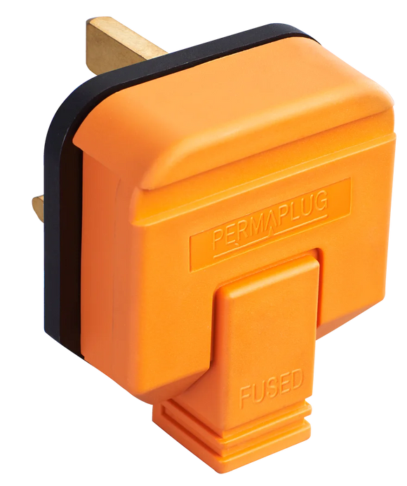 Masterplug Permaplug Heavy Duty 13A Fused Plug - Orange (HDPT13O-01)