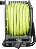 Masterplug Pro-XT 13 Amp 4 Gang Open Reel Mains Extension Lead - PVC Cable - 50m