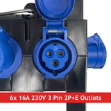 PCE IMST Distribution Box 32A 230V > 6x 16A 230V - MCBs