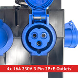 PCE IMST Distribution Box 32A 230V > 4x 16A 230V + 2x 13A 230V - RCBO/MCBs