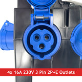 PCE IMST Distribution Box 32A 230V > 1x 32A 230V + 4x 16A 230V - RCBO/MCBs