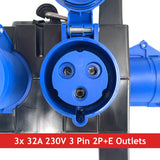 PCE IMST Distribution Box 32A 400V > 3x 32A 230V - RCBOs