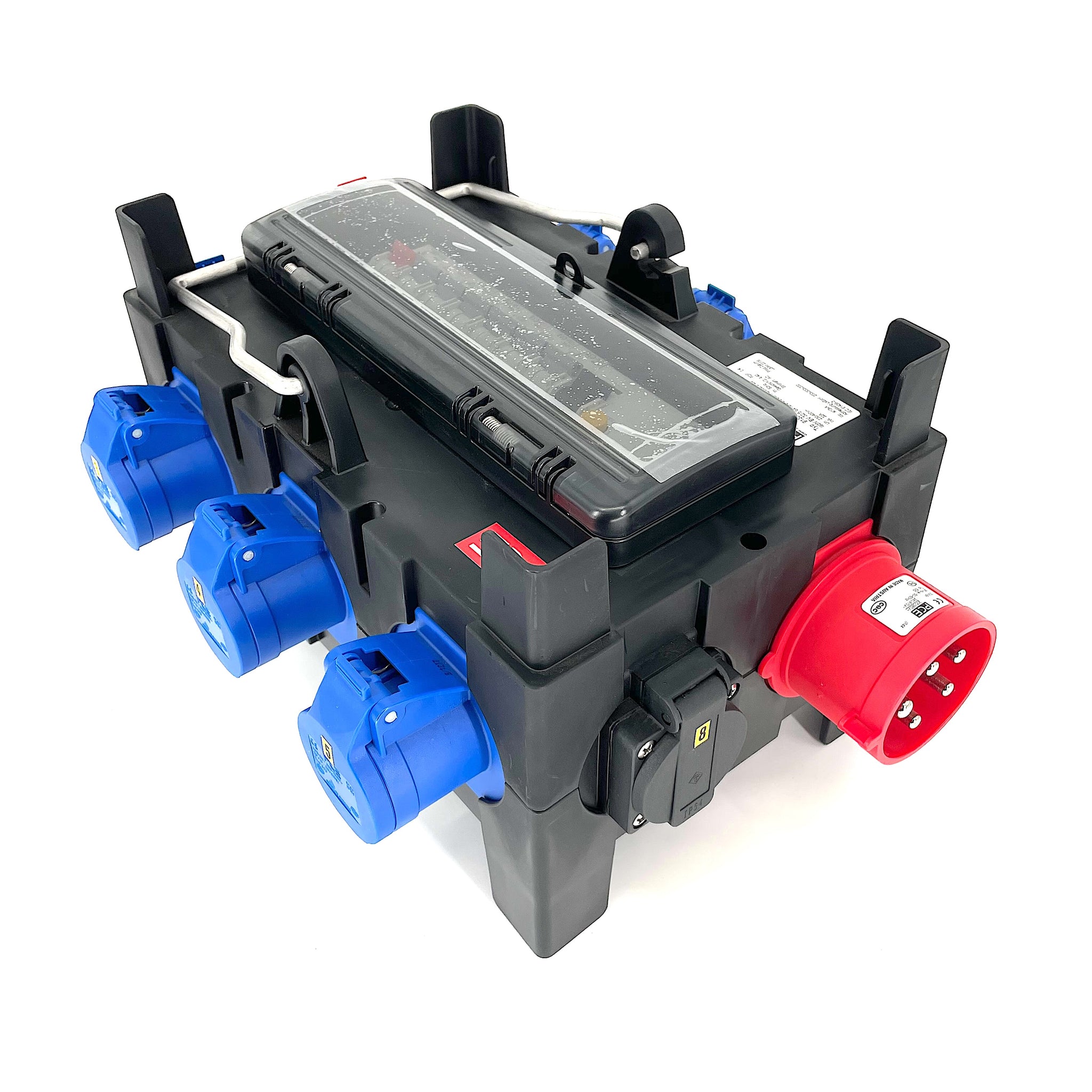 PCE ISCHL Stromverteilerbox 63A 415V – Dreiphasig, IP44, Mit RCD/MCB, 9 Ausgänge, Aus Österreich