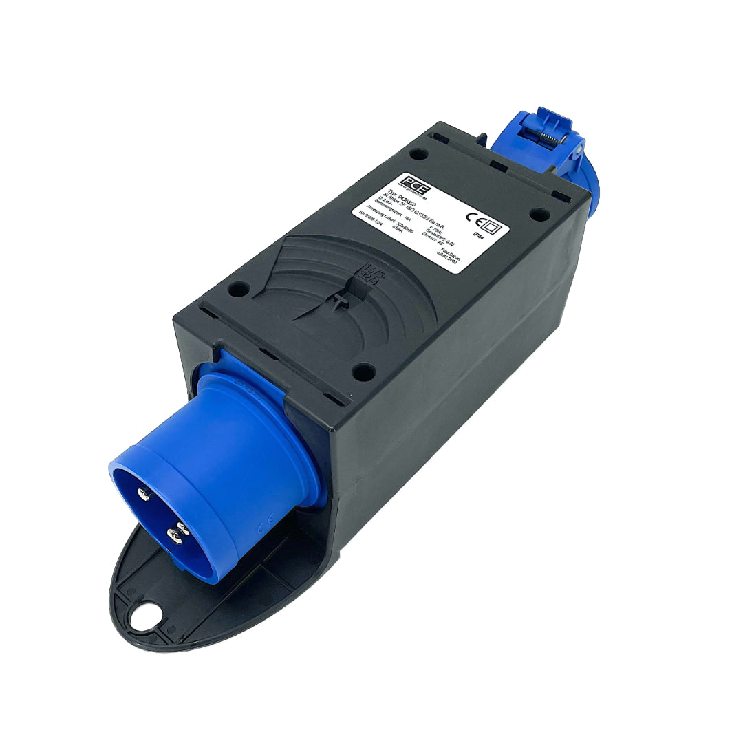 PCE ST ANTON Power Distribution Box 32A 3 Pin 230V 1 Phase with MCB ...