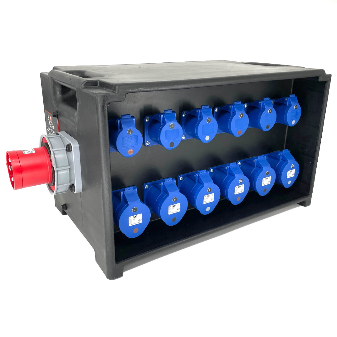 PCE MERZ Distribution Box 63A 400V - RCBOs (A794) – Cinemattag LX