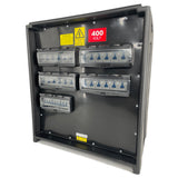 PCE MERZ A796 Distribution Box 125A 400V > 1x 63A 400V + 2x 32A 400V + 12x 32A 230V + 12x 16A 230V - MCBs/RCBOs