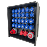 PCE MERZ A796 Distribution Box 125A 400V > 1x 63A 400V + 2x 32A 400V + 12x 32A 230V + 12x 16A 230V - MCBs/RCBOs
