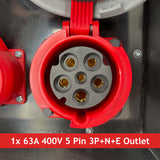 PCE MERZ A796 Distribution Box 125A 400V > 1x 63A 400V + 2x 32A 400V + 12x 32A 230V + 12x 16A 230V - MCBs/RCBOs
