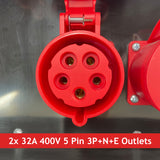 PCE MERZ A796 Distribution Box 125A 400V > 1x 63A 400V + 2x 32A 400V + 12x 32A 230V + 12x 16A 230V - MCBs/RCBOs