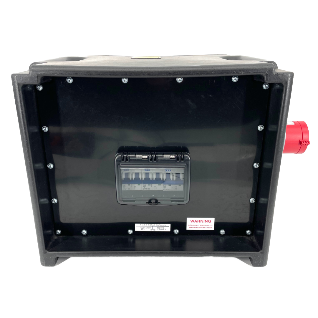 PCE MERZ Power Distribution Box 63A 5 Pin 400V 3 Phase with MCB ...