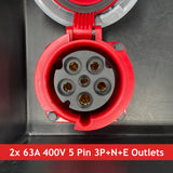 PCE MERZ Distribution Box 125A 400V > 2x 63A 400V - MCBs