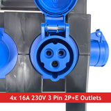 PCE ISCHL Distribution Box 63A 230V > 2x 32A 230V + 4x 16A 230V - RCD/MCBs