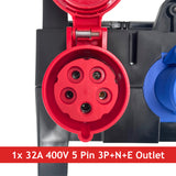 PCE ISCHL Distribution Box 32A 400V > 1x 32A 400V + 6x 16A 230V - RCBOs